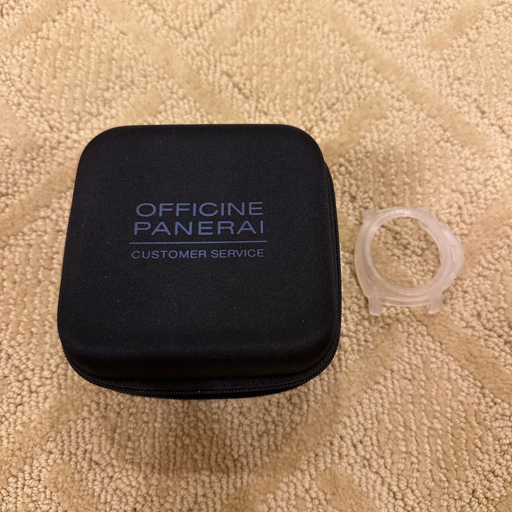 Panerai Black Case with Blue Text